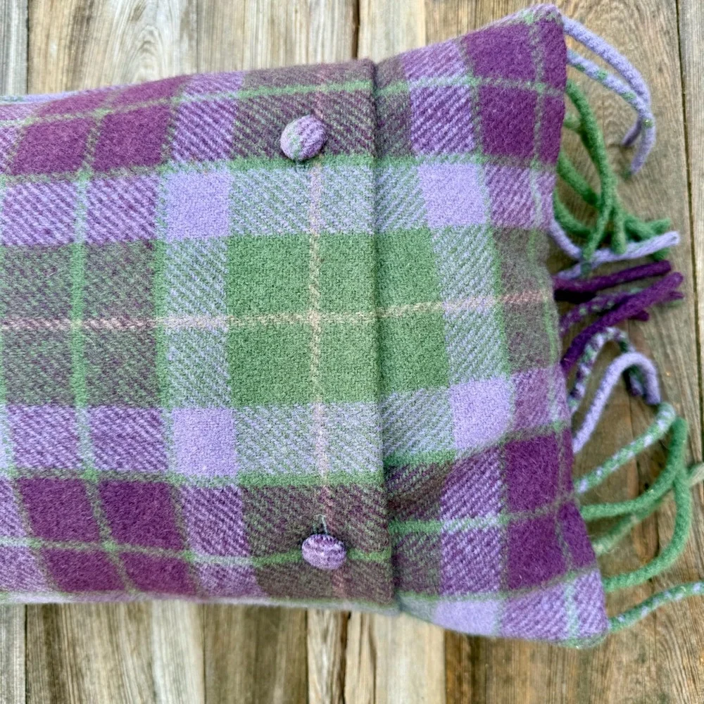 Ralph‎ Lauren Home Whittington Plaid Wool Pillows Pair Fringe Tartan